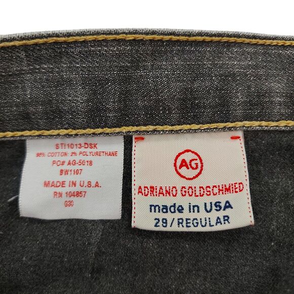 AG Adriano Goldschmied The Angel Flared Jeans Womens 29 Gray Distressed Denim - Picture 12 of 12